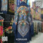 روسری جرن پشمی رنگ آبی