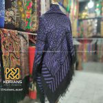 یالق ترکمنی مدل پلنگی رنگ بنفش