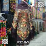 روسری ترکمن پشمی قهوه‌ای کد rw6331