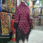 روسری ترکمن (یالق) مدل برگ رنگ سرخابی