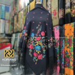 چارقد ترکمن سرمه‌ای کد rw11099