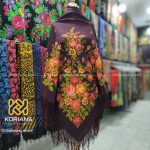 روسری ترکمن مدل لیمویی جیگری