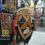 روسری ترکمن (یالق) مدل سفره‌ای سبز