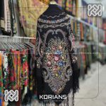 روسری پشمی مدل آیلین مشکی