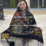 روسری پشمی طرح گلابی