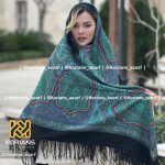 روسری ترکمن پشمی مدل کتابی