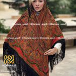 روسری ترکمن پشمی مدل ریز نقش
