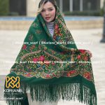 روسری ترکمن مدل مونا سبز