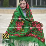 روسری طرح ندا مشکی کد Rw30013