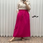 دامن لینن سه دکمه - تصویر 2