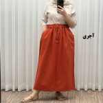 دامن لینن سه دکمه - تصویر 5
