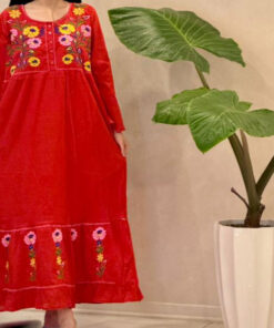 پیراهن گلدوزی هندی طرح سرو