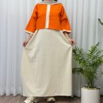 کراپ سارافون نوار گیپور لینن - تصویر 2