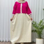کراپ سارافون نوار گیپور لینن - تصویر 3
