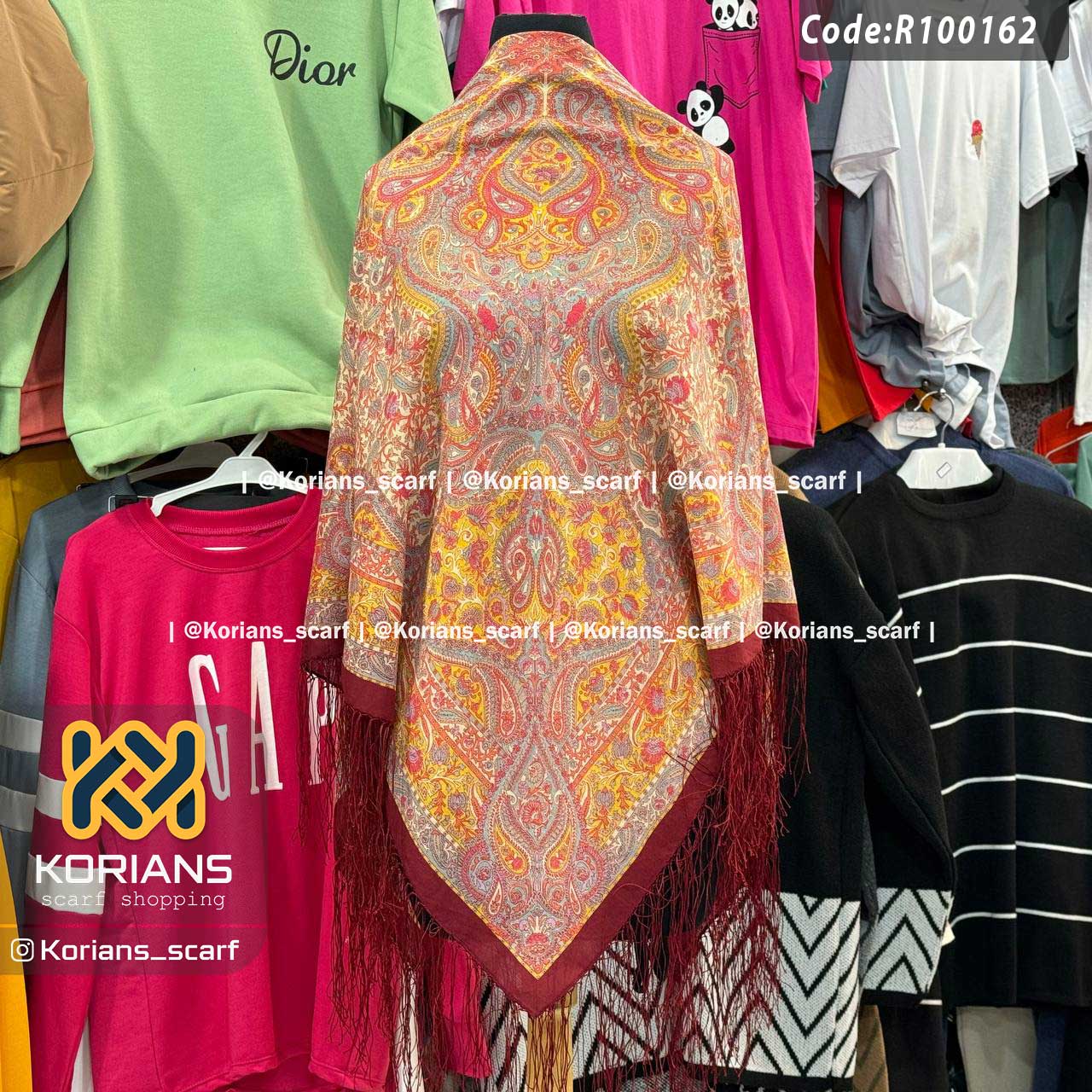 photo_53_2024-11-11_14-20-55 روسری ترکمن ایتالیایی کد R100162 - تصویر 1