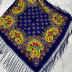 روسری ترکمنی پشمی اصل روسیه ریشه ابریشم - Image 2