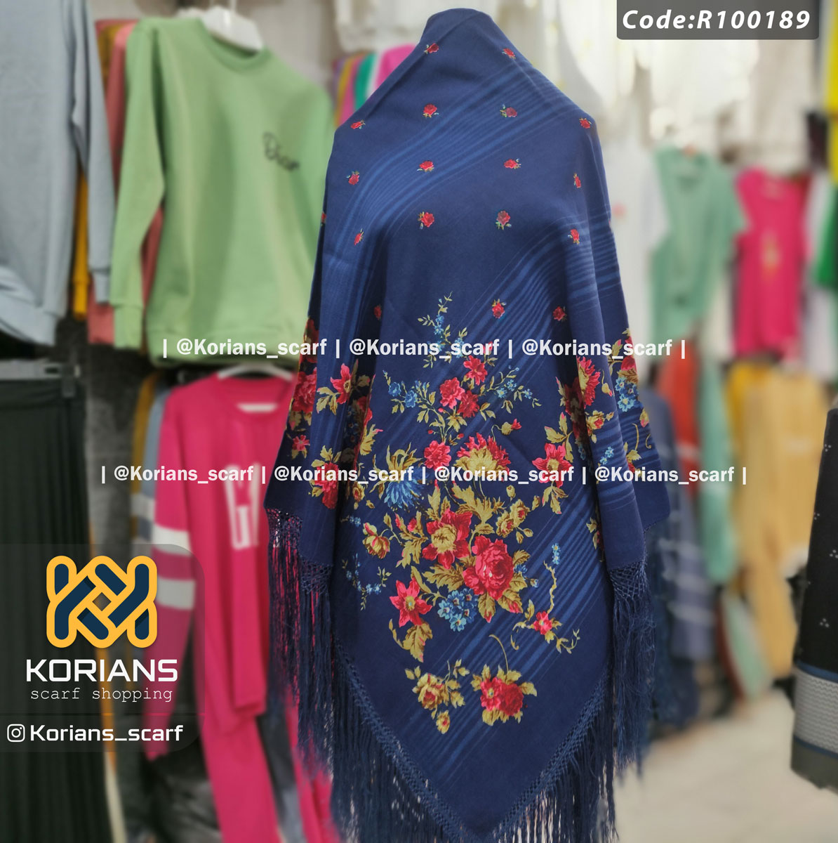 IMG_۲۰۲۴۱۲۰۱_۱۶۳۷۰۹ روسری ترکمنی پشمی اصیل کد R100189 - تصویر 1