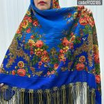 روسری ترکمنی پشمی اصیل کد R100185 - تصویر 3