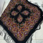 روسری ترکمن اصیل پشمی r100334 - تصویر 2