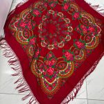 روسری ترکمن اصیل پشمی r100335 - تصویر 2
