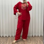 بلوز شلوار مدل آیدا چاپی - تصویر 4