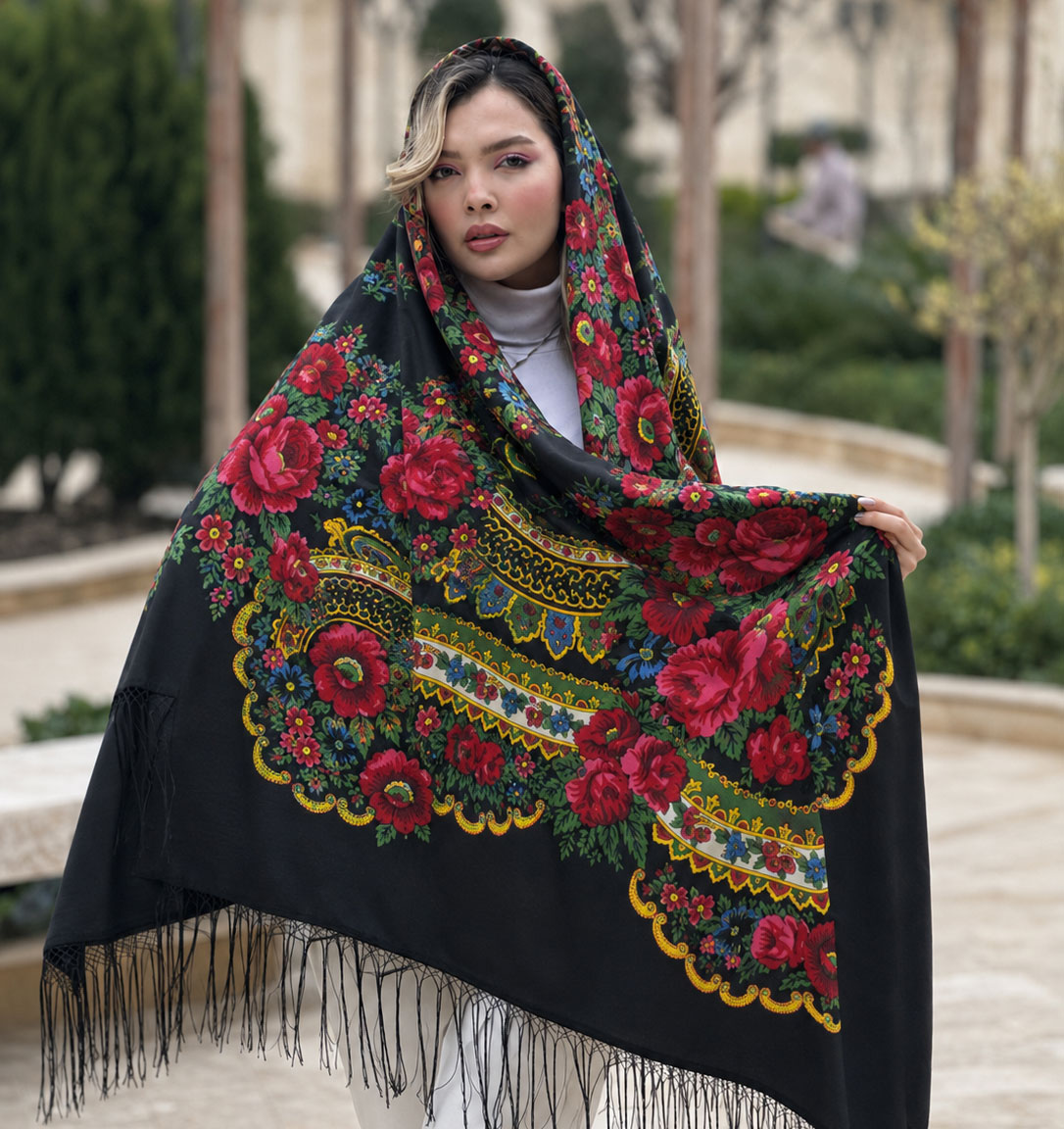 540 (5) روسری ترکمنی مدل ژاپنی - Image 1