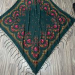 روسری نخی ترکمن مدل قاب گل - تصویر 4