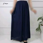 دامن زنانه بلند نخی طبقه ای ساده - تصویر 3