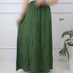 دامن زنانه بلند نخی طبقه ای ساده - تصویر 2