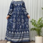 پیراهن ساحلی زنانه بوگاتی مدل ترمه آسمانی - تصویر 7