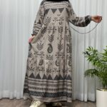 پیراهن ساحلی زنانه بوگاتی مدل ترمه آسمانی - تصویر 5