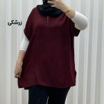 تاپ زنانه نخی ساده سایز بزرگ مناسب تا سایز 54 - تصویر 4
