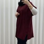 تاپ زنانه نخی ساده سایز بزرگ مناسب تا سایز 54 - تصویر 8