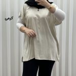 تاپ زنانه نخی ساده سایز بزرگ مناسب تا سایز 54 - تصویر 7