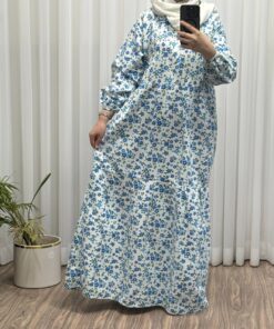 پیراهن چیندار بلند لینن
