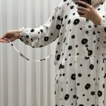 پیراهن نخ بابونه جلو دکمه - تصویر 3