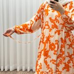 پیراهن ساحلی کرپ طرح فلور - تصویر 4