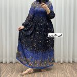 پیراهن کریشه دو رنگ گلریز