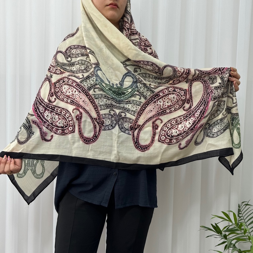 IMG_3184 روسری ترکمن ایتالیایی کد R100191-2 - تصویر 1
