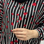 ساحلی مدل قلبی جلو دکمه - تصویر 3