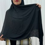 روسری حریر ساتن مدل فندی دور دست دوز