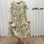 پیراهن راحتی جنس نخی مدل فلور کد 767 - تصویر 2