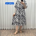 پیراهن راحتی جنس نخی مدل فلور کد 767 - تصویر 5