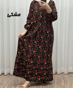 پیراهن ترکمنستان گلریز چین دار 763