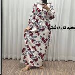 پیراهن جلو دکمه گلدار 766 - تصویر 6