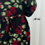 پیراهن جلو دکمه گلدار 766 - تصویر 3