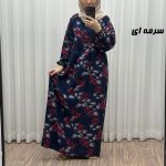 پیراهن جلو دکمه گلدار 766 - تصویر 9