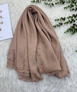 شال کریشه ساده وارداتی دور مرواریدی کد 980