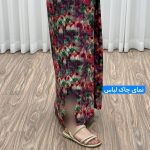پیراهن نخی سه بعدی طلاکوب طرحدار کد 1063 - تصویر 11