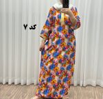 پیراهن نخی سه بعدی طلاکوب طرحدار کد 1063 - تصویر 3